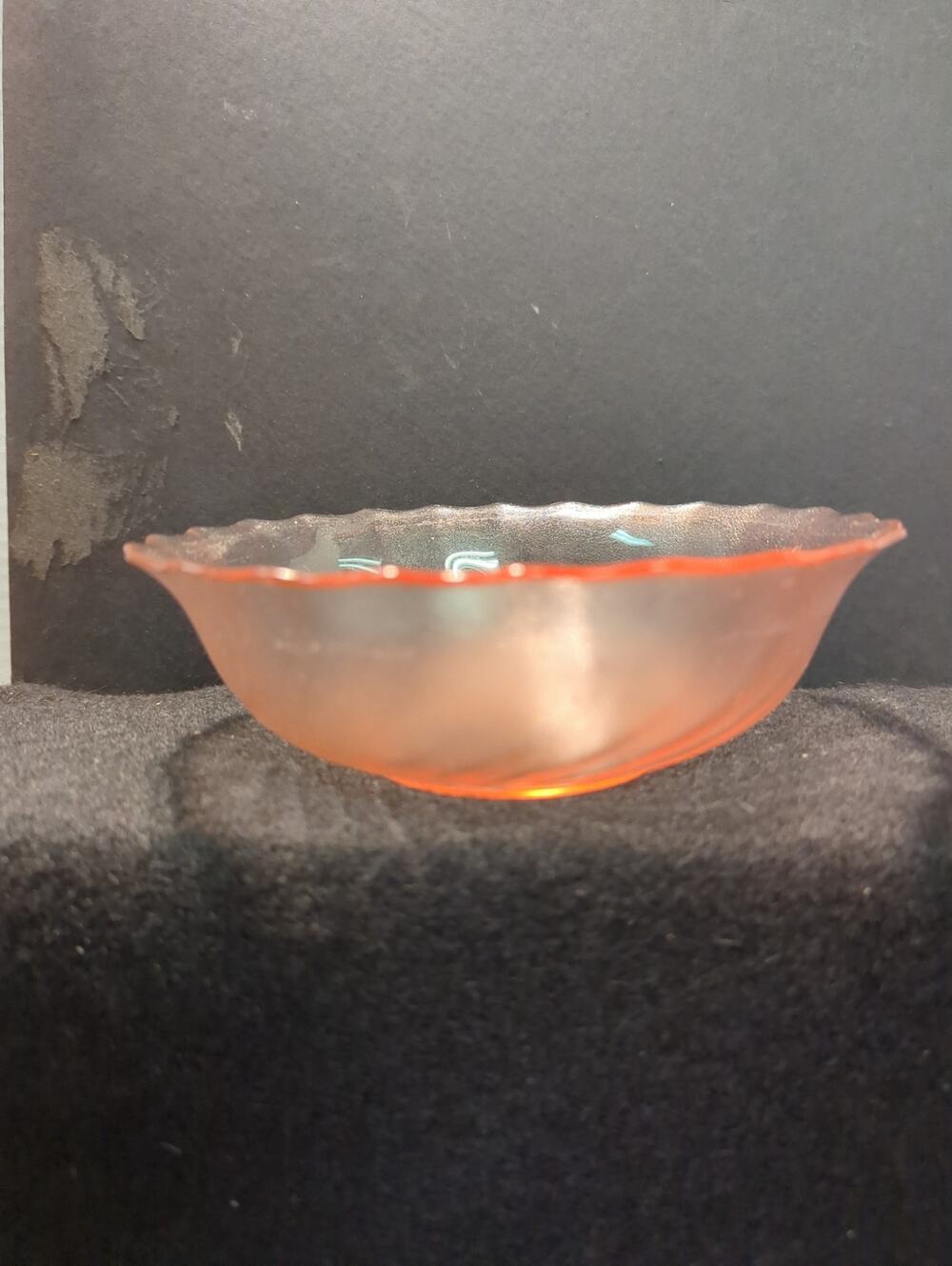 Vintage PINK ARCOROC 6.5" berry bowl Rosaline Swirl Pattern